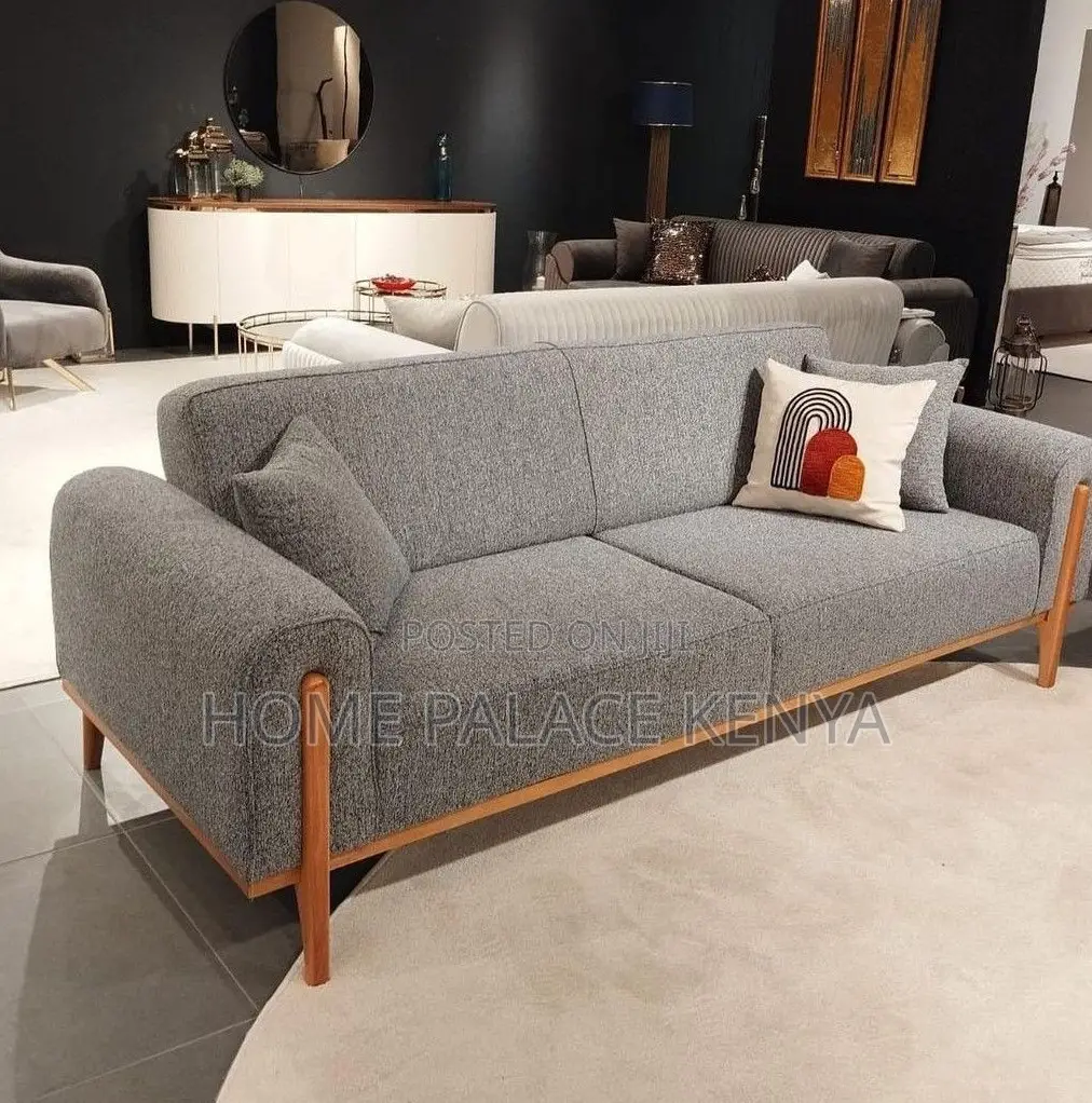 Home Sofa; 3 Person Modular Fabric Lounge Sofa