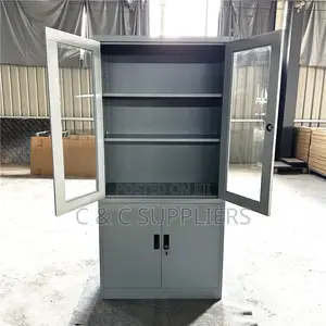 2-Door Glass Front Office Cabinet.