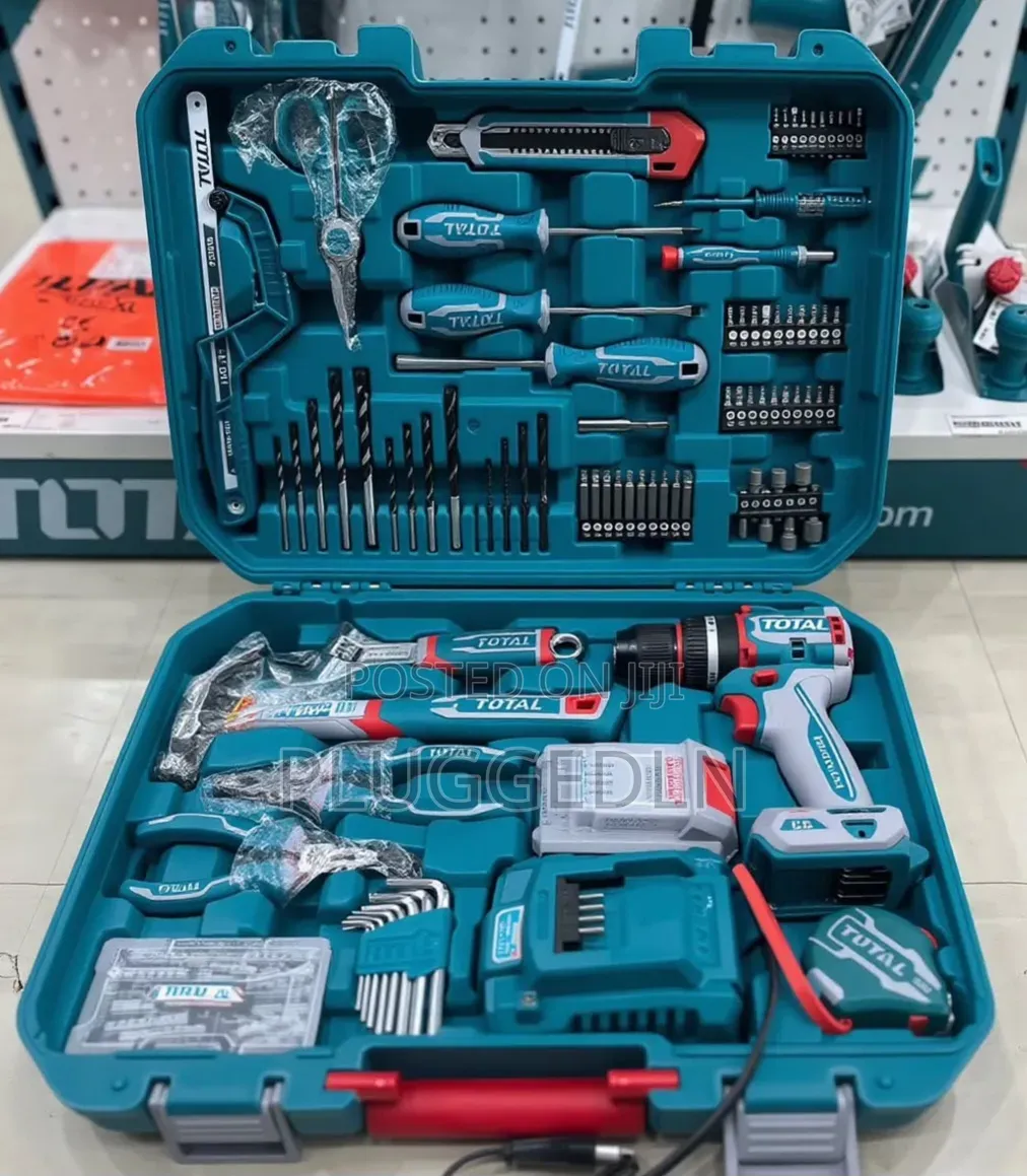 Total 165 Pcs Tools Set Cordless Impact Drill.