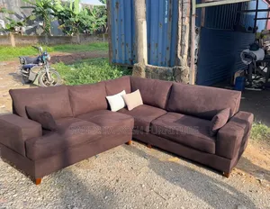 Brown L Shape Corner Sofa (7 Seater) + Free Delivery