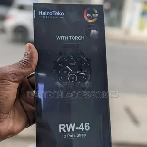 Haino Teko Rw46 Smart Watch for Men With Round Amoled Display - Black