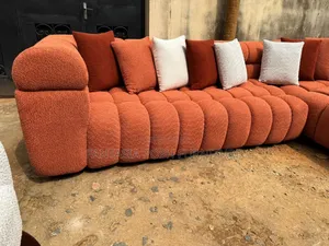 Orange L Shape Bubble Sofa 7 -Seater