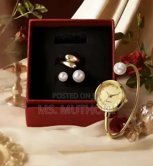 Watch And Accessories (Rings ) Ladies Gift Set