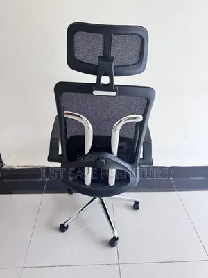 Executive Ergonomic Mesh Office Chair With Headrest – Black