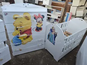 New Born Baby Cot/ Bed With Chest Drawer/ Wardrobe
