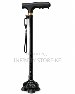 Quard Walking Stick With Rubber Base and a Torch
