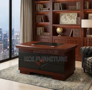 Office Desk; 1.4 Meters Executive Mahogany Laqueine Desk