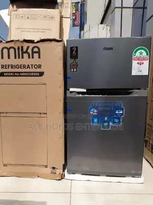 Mika 86 Litres 2 Door Fridge - Dark Grey (Top Freezer)