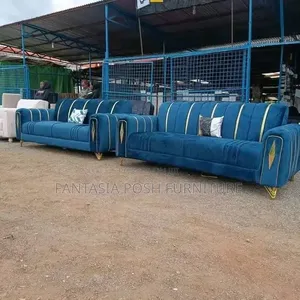 Blue 3+2 Seater Sofa + Free Delivery