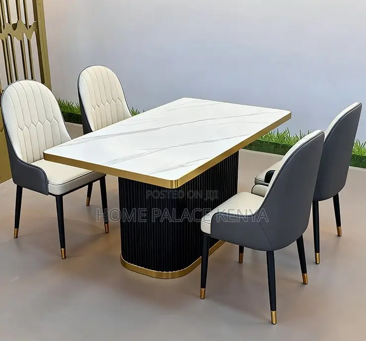 Dining Table: 6 Seater Porcelain Stone Dining Table