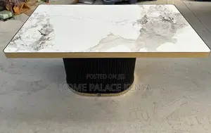 Dining Table: 6 Seater Porcelain Stone Dining Table