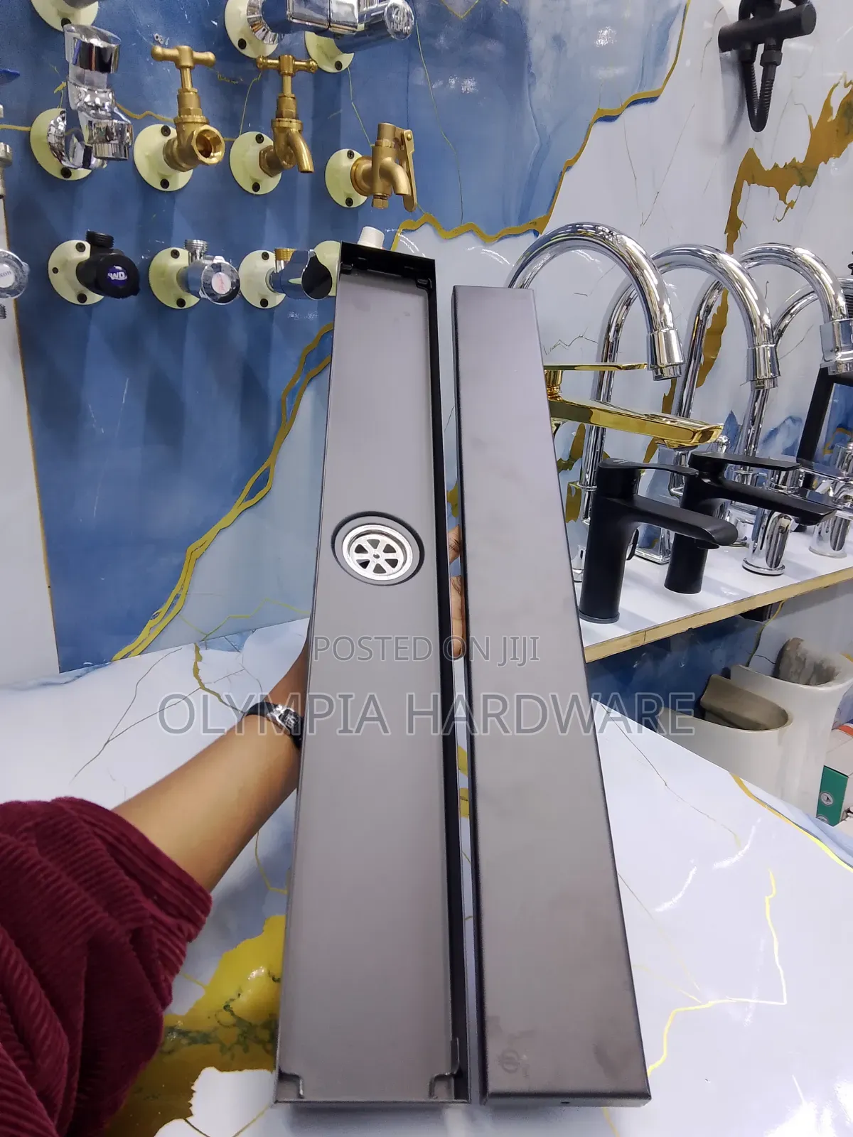 Floor Drain 60cm Black (Tile Top)