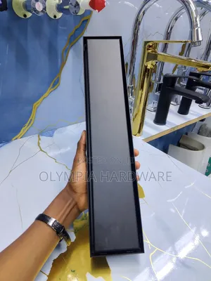 Black Floor Drain 40cm (Tile Top