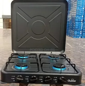 Olelon 4 Burner Gas Stove Cooker With Cover Lid