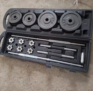 50kg Adjustable Cast Iron Dumbbell and Barbell