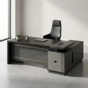 Office Desk; L-Shaped Executive 1.8 Meter Office Table With Drawers