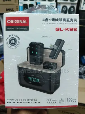 The "4-in-1 Wireless Lavalier Microphone - Black