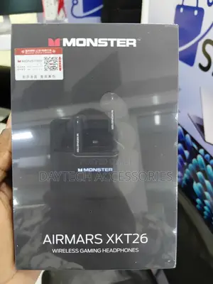 These Are Monster Airmars Xkt26 Wireless Gaming Headphones in Black.