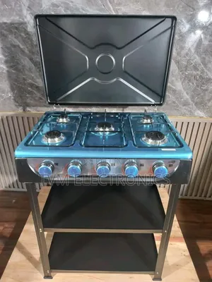 Eurochef 5-Burner Standing Gas Stove With Storage Shelves Lc-6015