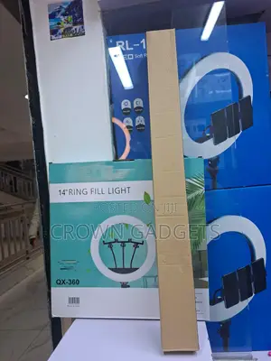 Qx-360 Ring Light With Phone Holder for Makeup and Videos