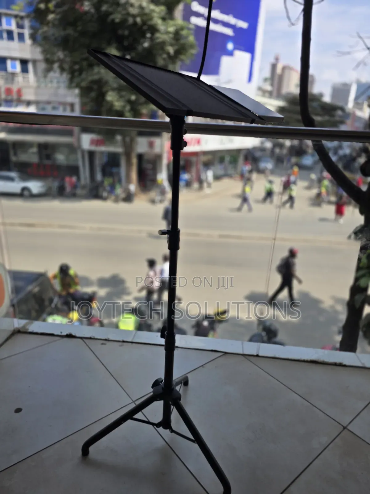 Wheeled Laptop Stand, Foldable Portable With Phone Holding Device.