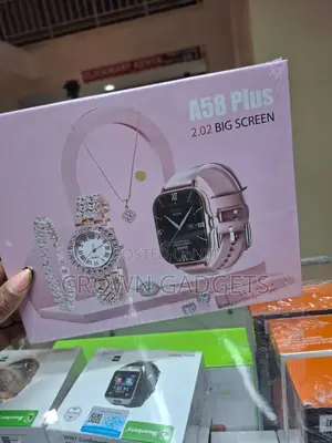 A58 Plus 8 in 1 Smartwatch Jewelry Gift Set for Women