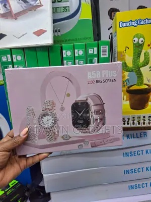 A58 Plus Smart Watch 8 in 1 Jewelry Gift Set for Ladies
