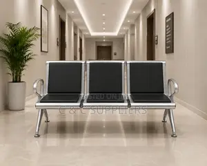 3-Link Black Reception Bench.