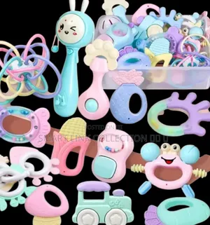 This 16-Piece Set of Bpa-Free Silicone Baby Rattles