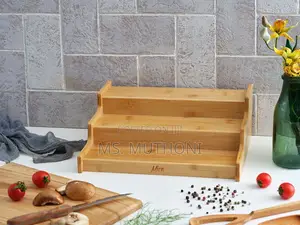 Natural Bamboo 3-Tier Spice Rack
