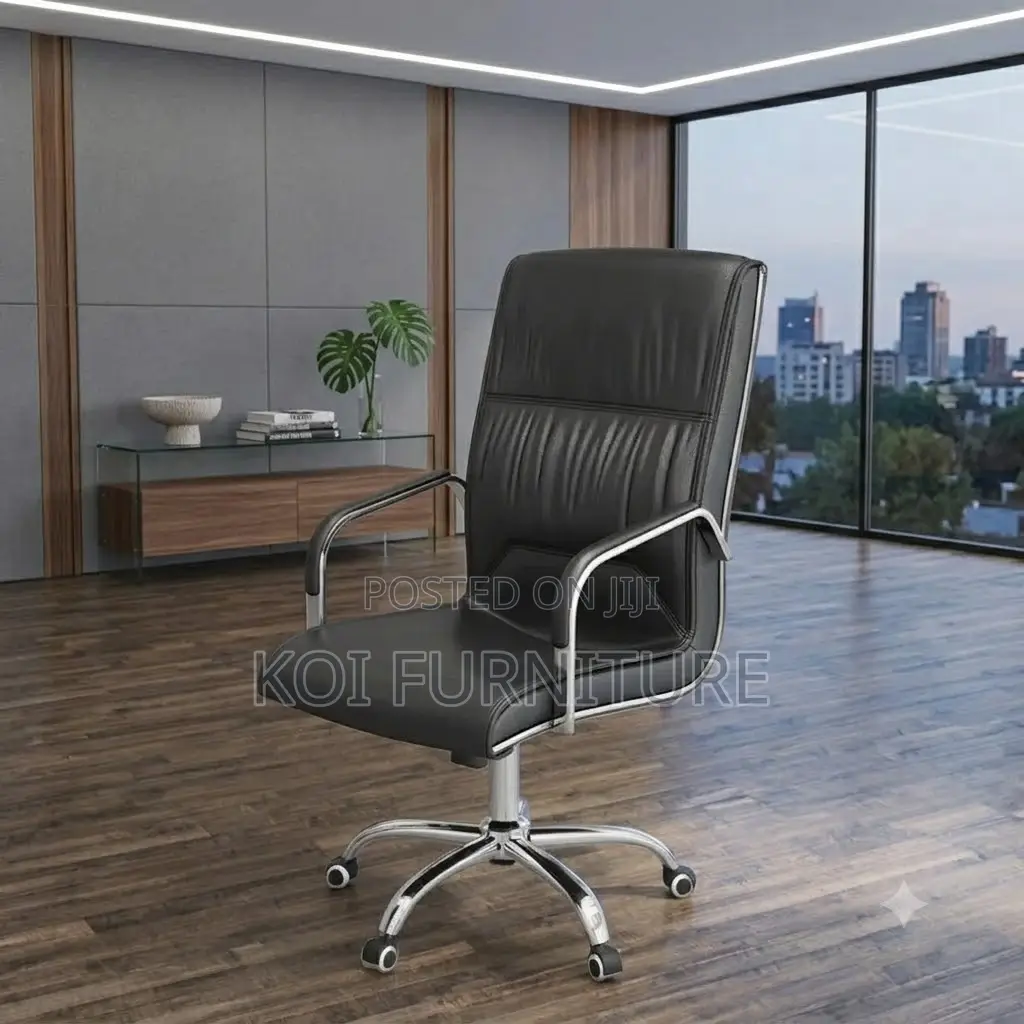 Office Chairs; Leather High Back Executive Office Chairs
