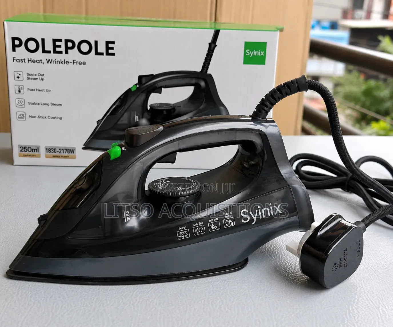 Synix Polepole Steam Iron 2178w – Fast Heating Non-Stick Steam Iron