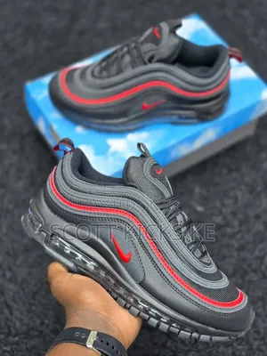 Nike Airmax 97 Black Anthricite Picante Red