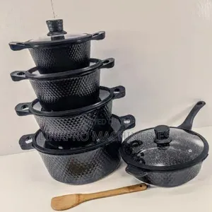 Bosch 10 Pieces Nonstick Cookware Black Colour