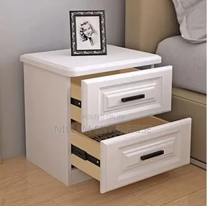 White Nightstand Wooden Bedside Table
