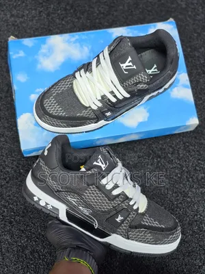 Louis Vuitton Lv Trainer Black Daimer 3d Denim