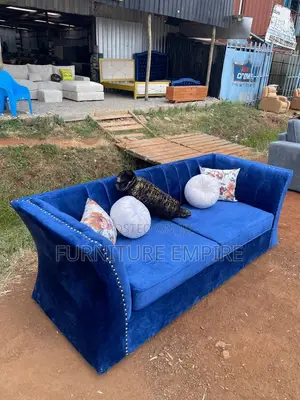 3 Seater Royal Blue Velvet Sofa