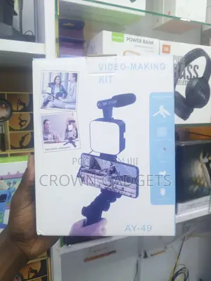 Ay-49 Video Making Kit With Microphone Led Light Tripod