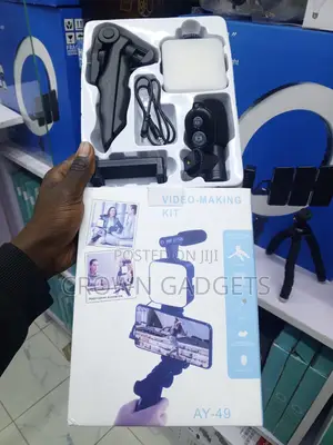 Ay-49 Video Making Kit With Microphone Led Light Tripod