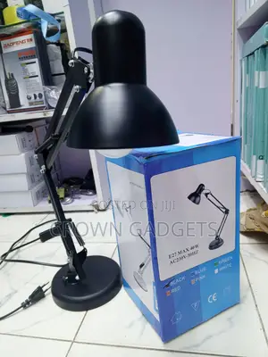 Black Adjustable Metal Desk Lamp for Study Office and Reading