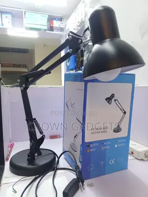 Black Adjustable Metal Desk Lamp for Study Office and Reading