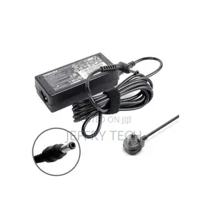 Toshiba Small Pin Laptop Charger - 19v + Fused Power Cord - Black