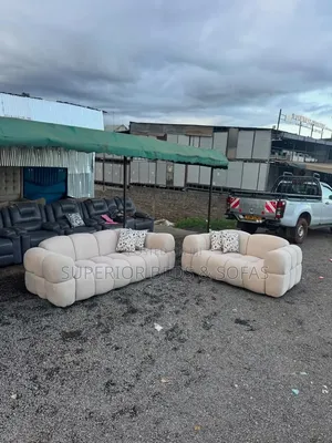 Cream Boucle 5 Seater Bubble Sofa: Payment on Delivery