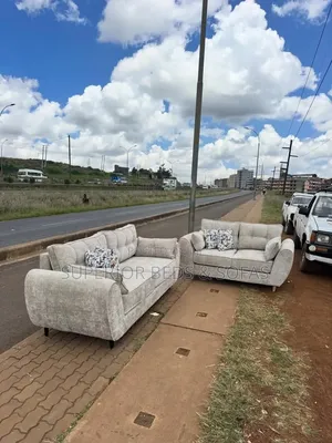 Light Grey 5 Seater Butterfly Sofa: Free Delivery
