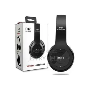P47 Wireless Bluetooth Headset With Fm Radio -Black