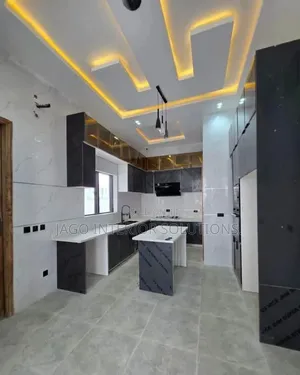 Beautiful Kitchen Interiors With 
 Standard Ceiling Design