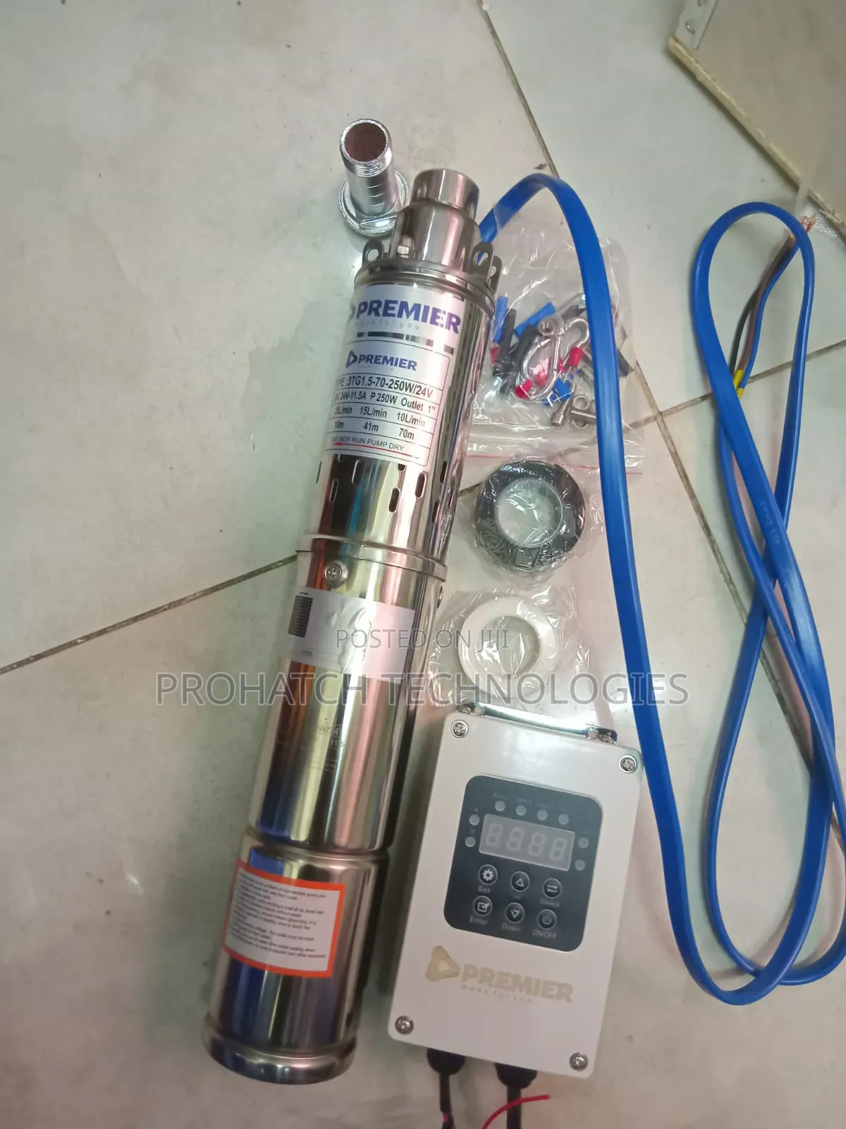 Premier Dc 70metres Water Pump/ With Controller Box