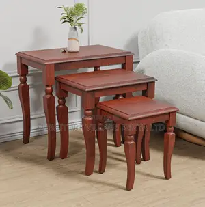 3-Set Mahogany Nesting Coffee Table