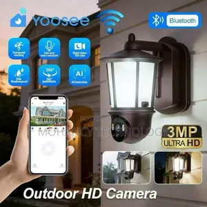Outdoor AC 4g Vintage Courtyard Light With Rotating Camera