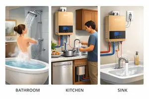 Instant Water Heater- Touch Screen With Shower Head